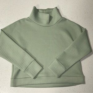 For The Republic Ribbed Cowl Neck Sweater - Light Green